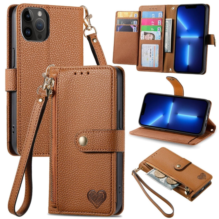 Love Zipper Lanyard Leather Phone Case, For iPhone 14 Pro Max, For iPhone 7 / 8 / SE 2022, For iPhone 13 Pro Max, For iPhone 13 Pro