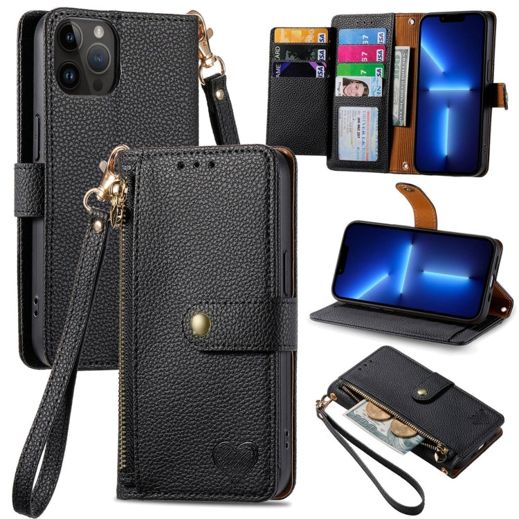Love Zipper Lanyard Leather Phone Case, For iPhone 14 Pro Max, For iPhone 7 / 8 / SE 2022, For iPhone 13 Pro Max, For iPhone 13 Pro
