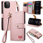 Love Zipper Lanyard Leather Phone Case, For iPhone 7 / 8 / SE 2022, For iPhone 12 / 12 Pro, For iPhone X / XS, For iPhone 7 Plus / 8 Plus