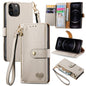 Love Zipper Lanyard Leather Phone Case, For iPhone 13, For iPhone 12 / 12 Pro, For iPhone 12 Pro Max, For iPhone 11 Pro Max