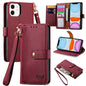 Love Zipper Lanyard Leather Phone Case, For iPhone 11, For iPhone 11 Pro, For iPhone X / XS, For iPhone XR