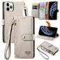 Love Zipper Lanyard Leather Phone Case, For iPhone 11, For iPhone 11 Pro, For iPhone X / XS, For iPhone XR