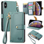 Love Zipper Lanyard Leather Phone Case, For iPhone 11, For iPhone 11 Pro, For iPhone XR, For iPhone XS Max