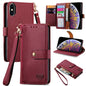 Love Zipper Lanyard Leather Phone Case, For iPhone 11, For iPhone 11 Pro, For iPhone XR, For iPhone XS Max