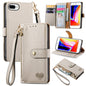 Love Zipper Lanyard Leather Phone Case, For iPhone XS Max, For iPhone 7 Plus / 8 Plus, For iPhone 6 Plus / 6s Plus, For iPhone 6 / 6s