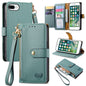 Love Zipper Lanyard Leather Phone Case, For iPhone XS Max, For iPhone 7 Plus / 8 Plus, For iPhone 6 Plus / 6s Plus, For iPhone 6 / 6s