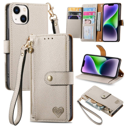 Love Zipper Lanyard Leather Phone Case, For iPhone 16, For iPhone 15 Pro Max, For iPhone 15 Pro, For iPhone 15 Plus