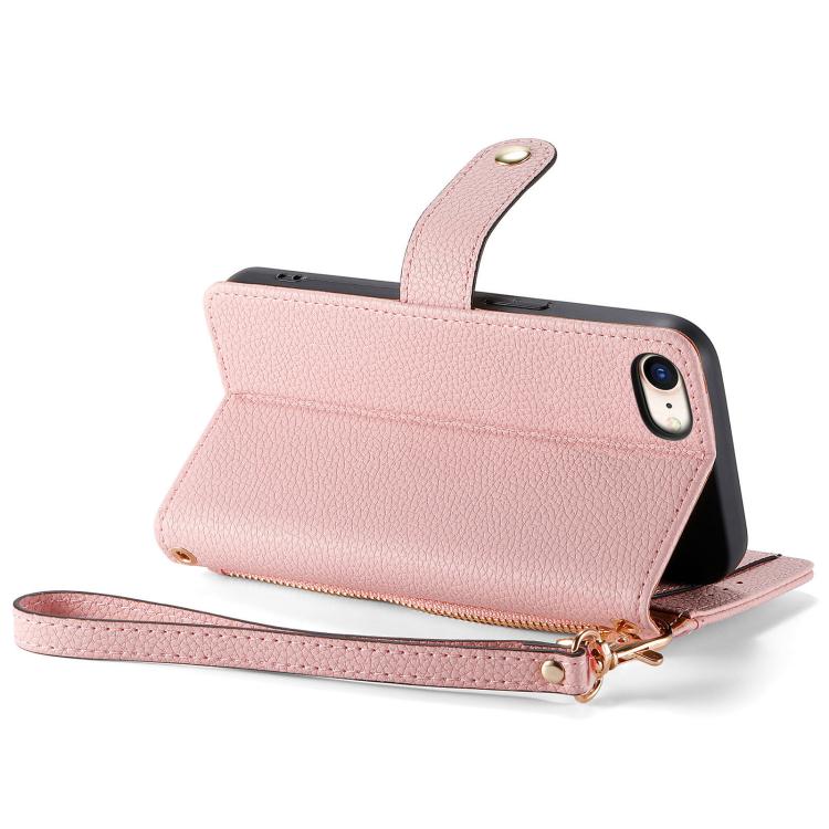 Love Zipper Lanyard Leather Phone Case, For iPhone 16e, For iPhone 16 Pro Max, For iPhone 16 Pro, For iPhone 16 Plus