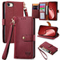 Love Zipper Lanyard Leather Phone Case, For iPhone 16e, For iPhone 16 Pro Max, For iPhone 16 Pro, For iPhone 16 Plus