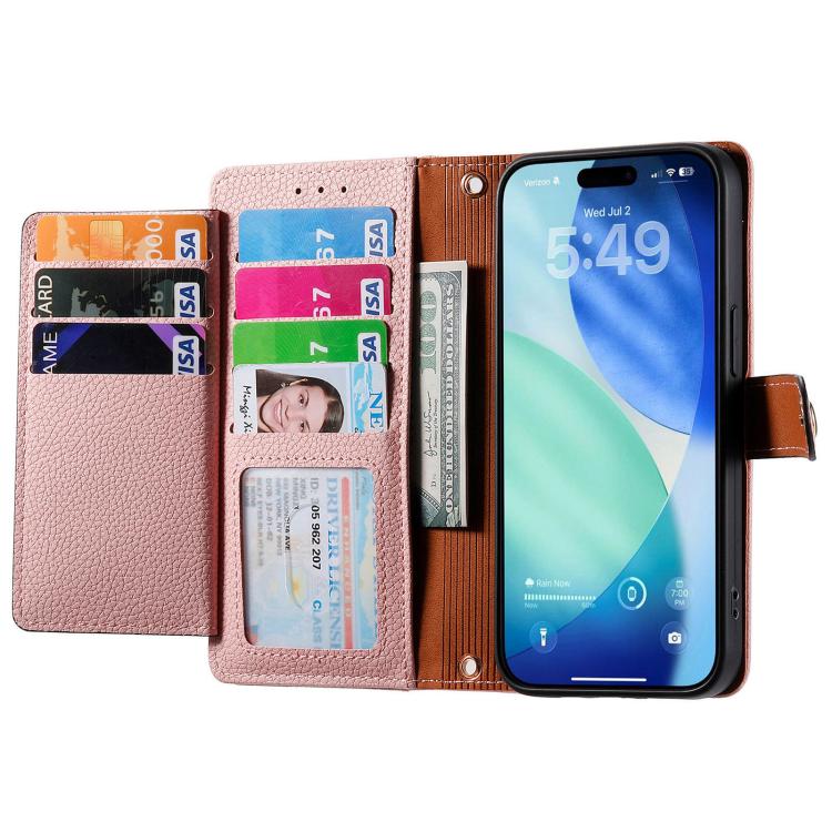 Love Zipper Lanyard Leather Phone Case, For iPhone Air, For iPhone 16 Pro Max, For iPhone 16 Pro, For iPhone 16 Plus