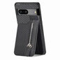 Carbon Fiber Vertical Flip Zipper Phone Case