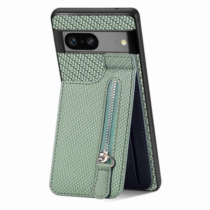 Carbon Fiber Vertical Flip Zipper Phone Case