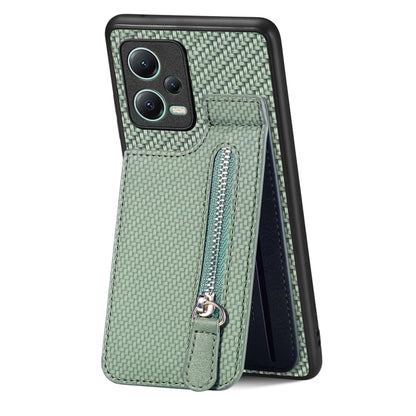 Carbon Fiber Vertical Flip Zipper Phone Case, Series 1
