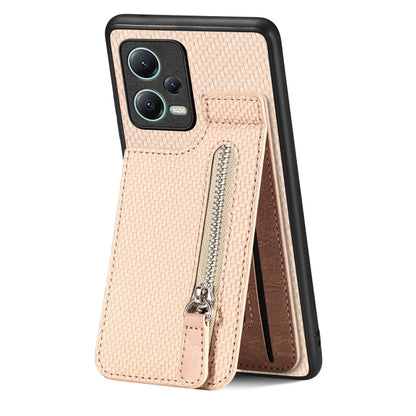 Carbon Fiber Vertical Flip Zipper Phone Case, Series 1