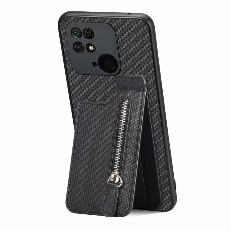 Carbon Fiber Vertical Flip Zipper Phone Case, Series 1