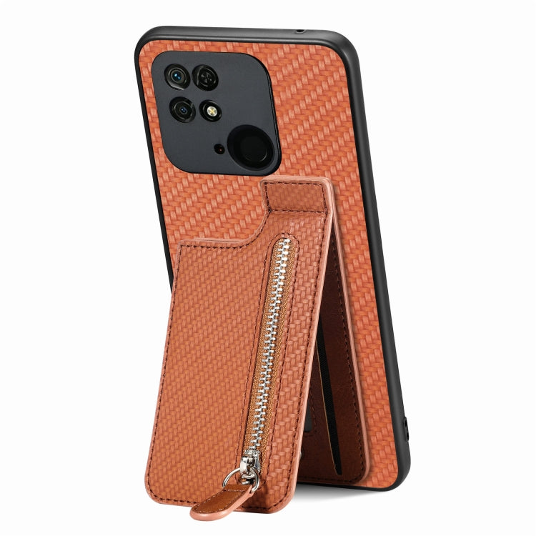 Carbon Fiber Vertical Flip Zipper Phone Case, Series 1