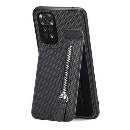 Carbon Fiber Vertical Flip Zipper Phone Case, Series 1