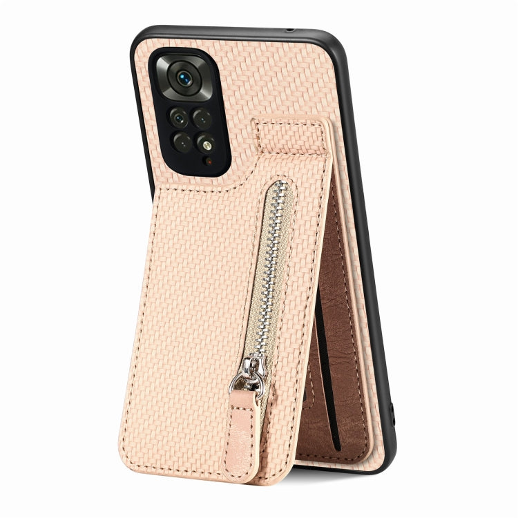 Carbon Fiber Vertical Flip Zipper Phone Case, Series 1