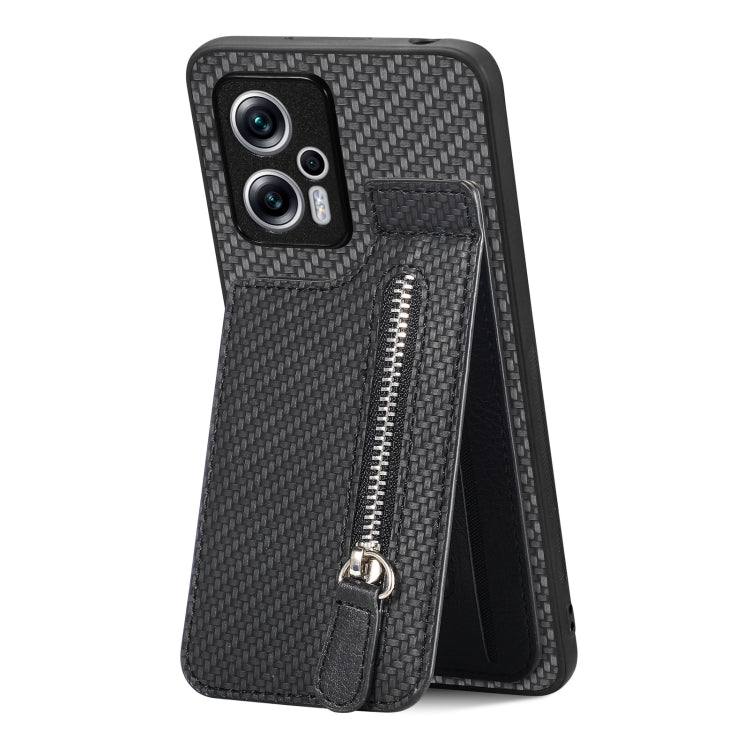 Carbon Fiber Vertical Flip Zipper Phone Case, Series 1