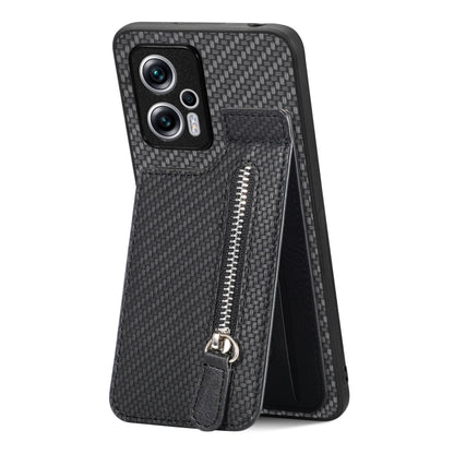 Carbon Fiber Vertical Flip Zipper Phone Case, Series 1