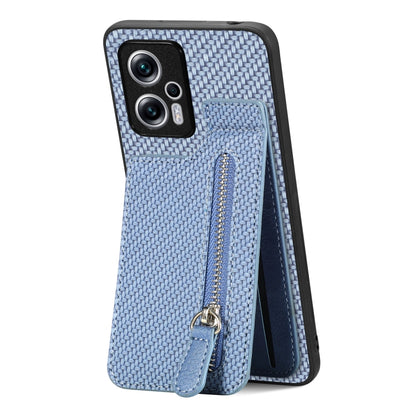 Carbon Fiber Vertical Flip Zipper Phone Case, Series 1