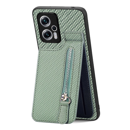 Carbon Fiber Vertical Flip Zipper Phone Case, Series 1