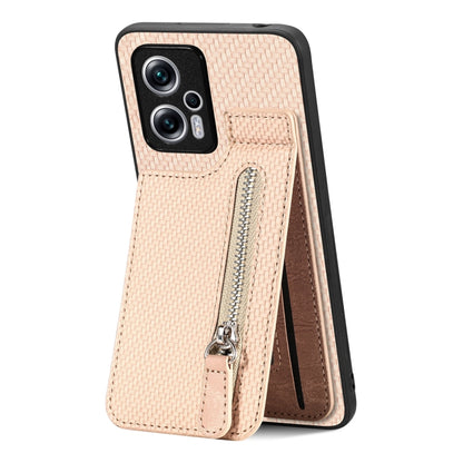 Carbon Fiber Vertical Flip Zipper Phone Case, Series 1