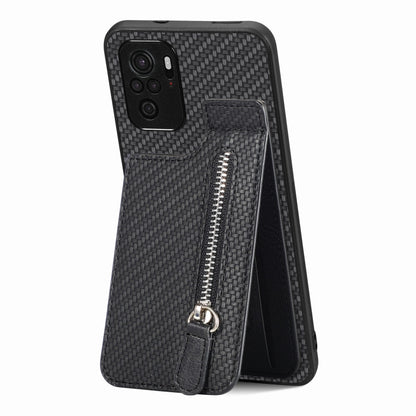 Carbon Fiber Vertical Flip Zipper Phone Case, Series 1
