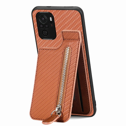 Carbon Fiber Vertical Flip Zipper Phone Case, Series 1