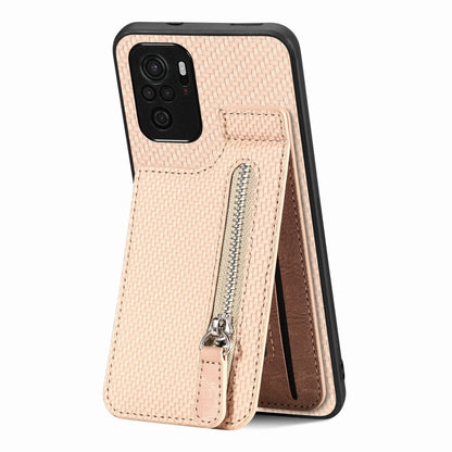 Carbon Fiber Vertical Flip Zipper Phone Case, Series 1