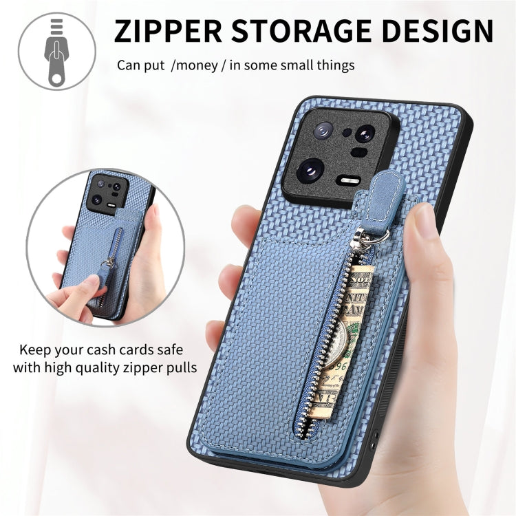 Carbon Fiber Vertical Flip Zipper Phone Case, Series 1