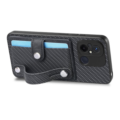 Wristband Kickstand Card Wallet Back Phone Case with Tool Knife