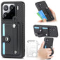 Wristband Kickstand Card Wallet Back Phone Case with Tool Knife