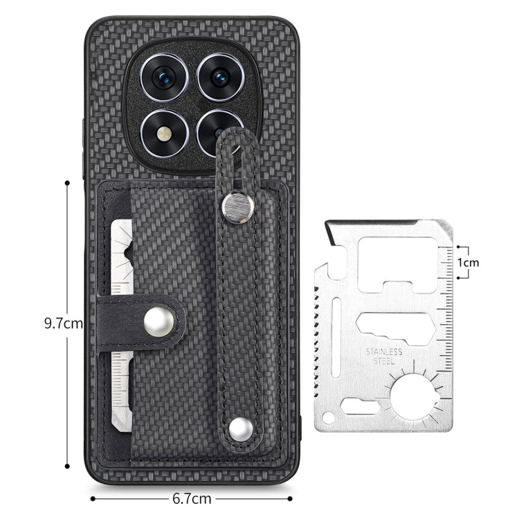 Wristband Kickstand Card Wallet Back Phone Case with Tool Knife