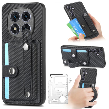 Wristband Kickstand Card Wallet Back Phone Case with Tool Knife