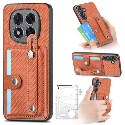 Wristband Kickstand Card Wallet Back Phone Case with Tool Knife