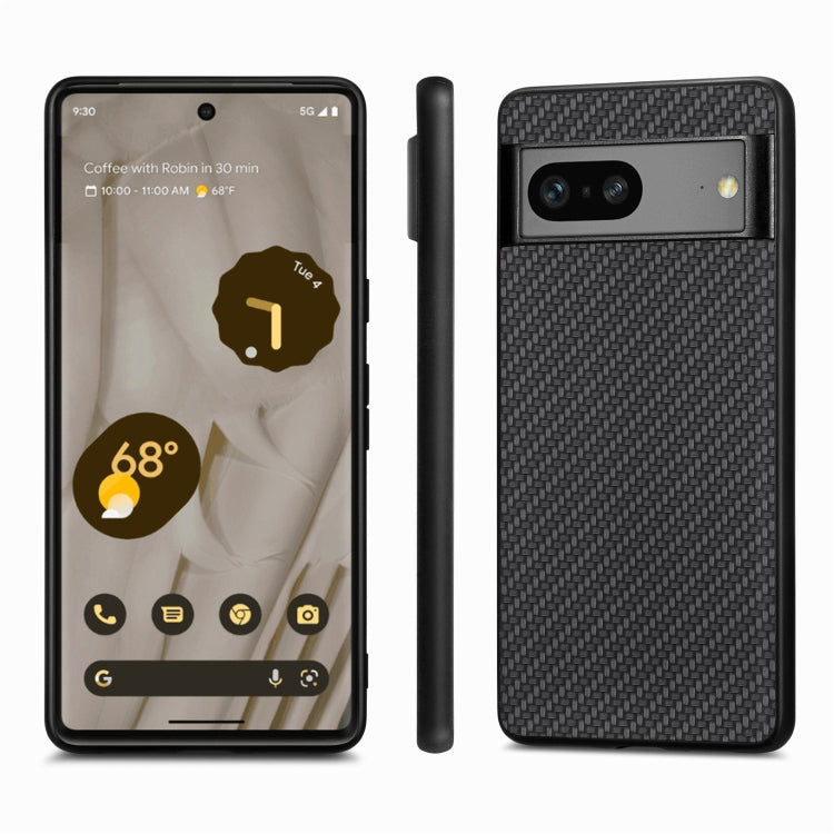 Carbon Fiber Texture Leather Back Cover Phone Case