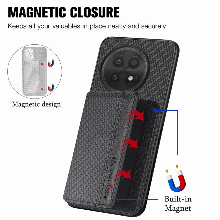 Carbon Fiber Magnetic Card Bag Phone Case