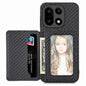 Carbon Fiber Magnetic Card Bag Phone Case, For OnePlus 15, For OnePlus 13
