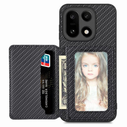 Carbon Fiber Magnetic Card Bag Phone Case, For OnePlus Ace 6 / 6T / 15R, For OnePlus 15, For OnePlus 13