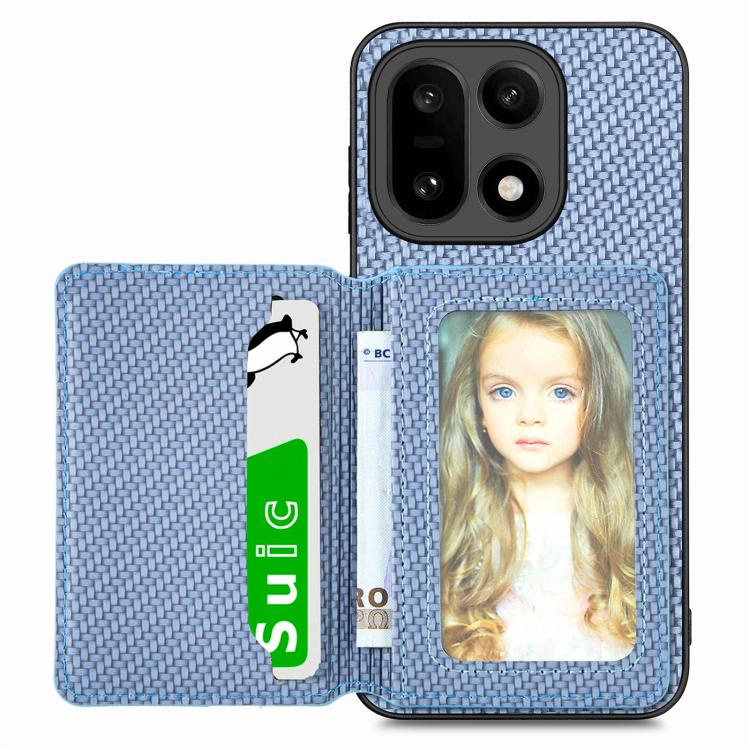 Carbon Fiber Magnetic Card Bag Phone Case, For OnePlus 15, For OnePlus 13