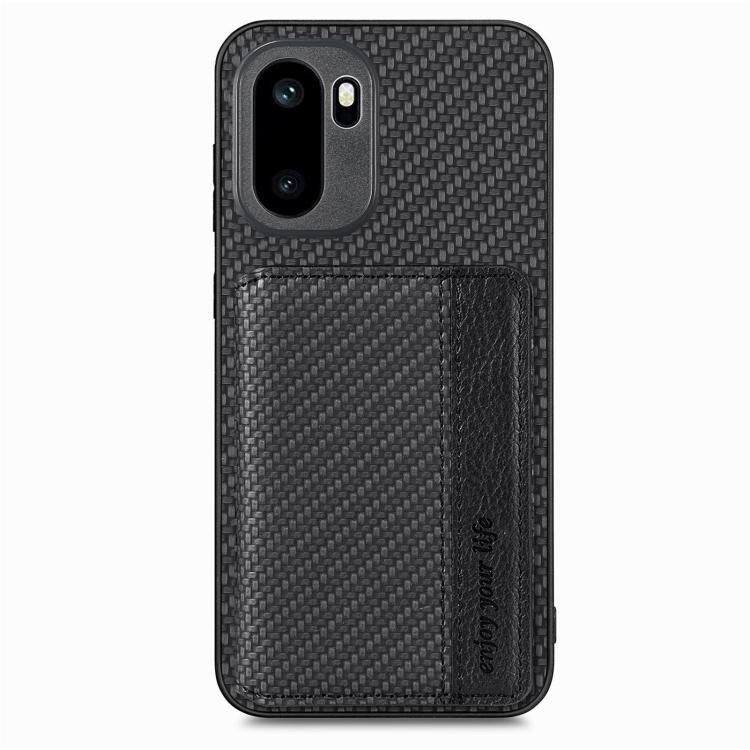 Carbon Fiber Magnetic Card Bag Phone Case, For OnePlus Ace 6 / 6T / 15R, For OnePlus 15, For OnePlus 13