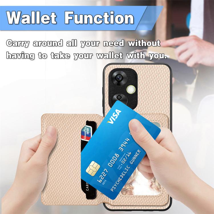 Carbon Fiber Magnetic Card Bag Phone Case, For OnePlus Ace 6 / 6T / 15R, For OnePlus 15, For OnePlus 13