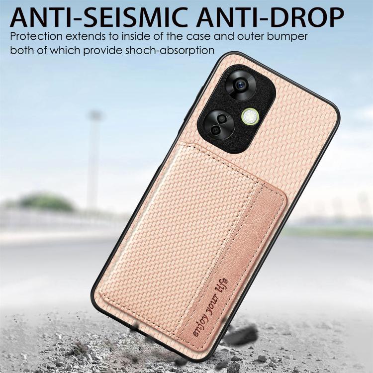 Carbon Fiber Magnetic Card Bag Phone Case, For OnePlus 15, For OnePlus 13