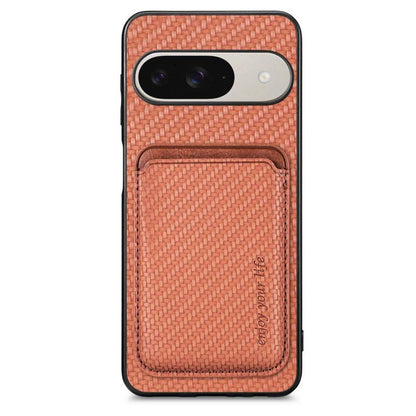 Carbon Fiber Leather Card Magsafe Phone Case, For Google Pixel 9 Pro XL, For Google Pixel 10 / 10 Pro, For Google Pixel 9 / 9 Pro, For Google Pixel 9a