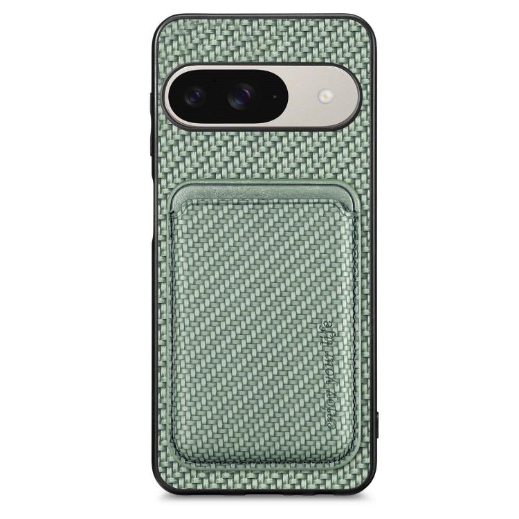Carbon Fiber Leather Card Magsafe Phone Case, For Google Pixel 9 Pro XL, For Google Pixel 10 / 10 Pro, For Google Pixel 9 / 9 Pro, For Google Pixel 9a