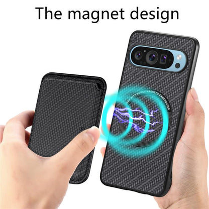 Carbon Fiber Leather Card Magsafe Phone Case, For Google Pixel 9 Pro XL, For Google Pixel 10 / 10 Pro, For Google Pixel 9 / 9 Pro, For Google Pixel 9a