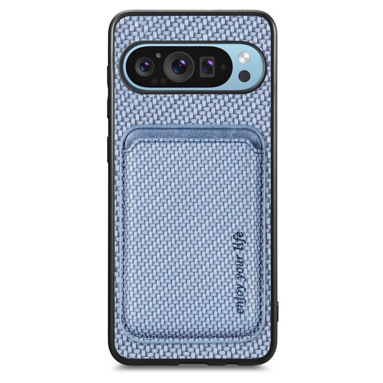 Carbon Fiber Leather Card Magsafe Phone Case, For Google Pixel 9 Pro XL, For Google Pixel 10 / 10 Pro, For Google Pixel 9 / 9 Pro, For Google Pixel 9a