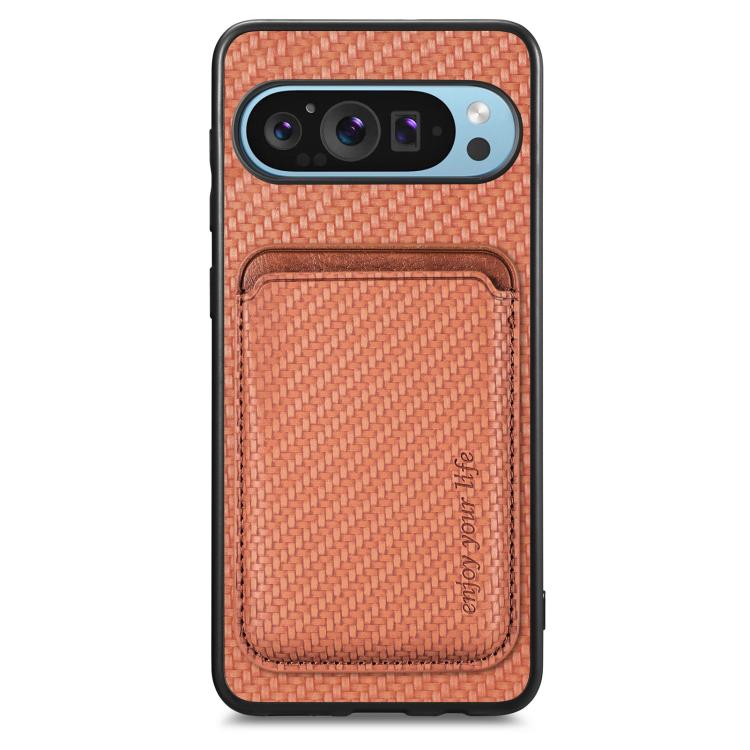 Carbon Fiber Leather Card Magsafe Phone Case, For Google Pixel 9 Pro XL, For Google Pixel 10 / 10 Pro, For Google Pixel 9 / 9 Pro, For Google Pixel 9a