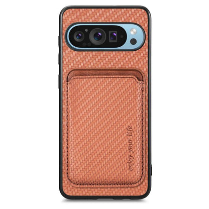 Carbon Fiber Leather Card Magsafe Phone Case, For Google Pixel 9 Pro XL, For Google Pixel 10 / 10 Pro, For Google Pixel 9 / 9 Pro, For Google Pixel 9a